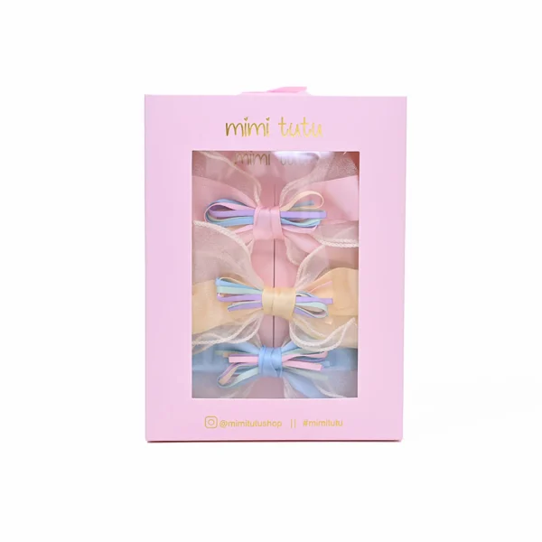 Multicolor Ribbon Bow Hairclip Set