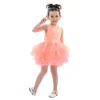 Orange Coral Solid Tutu Dress