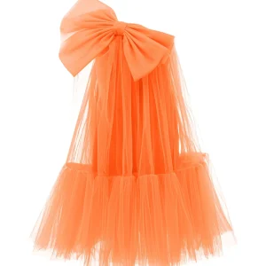 Orange Maggi Neon Bow Tulle Dress