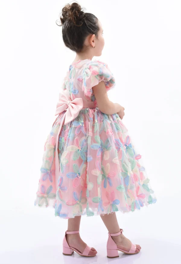 Peach Daisy Party Dress