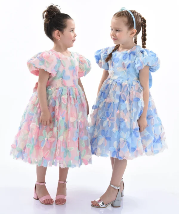 Peach Daisy Party Dress