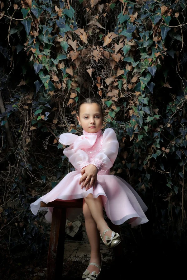 Pink Aaliyah Organza Bow Dress