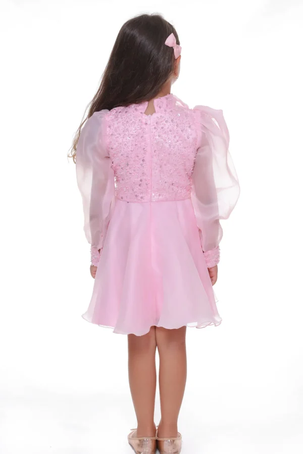 Pink Aaliyah Organza Bow Dress