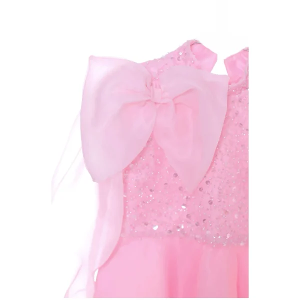Pink Aaliyah Organza Bow Dress