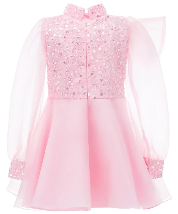 Pink Aaliyah Organza Bow Dress