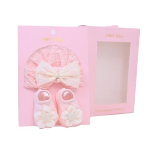 Pink and Ivory Flower Gift Set