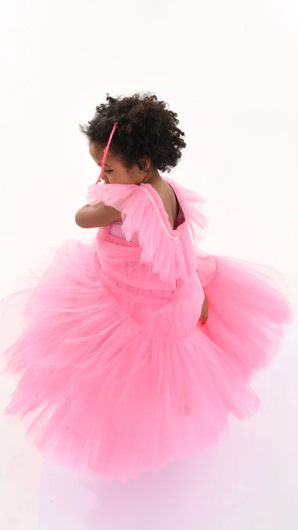 Pink Beckwith Ruffle Dress