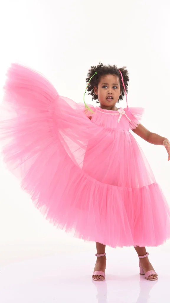 Pink Beckwith Ruffle Dress