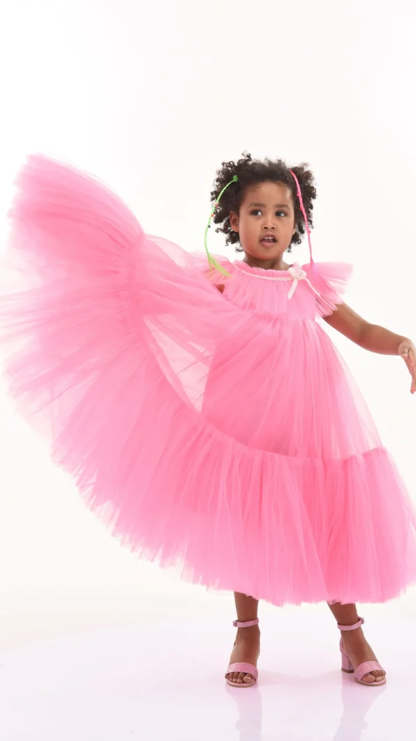 Pink Beckwith Ruffle Dress