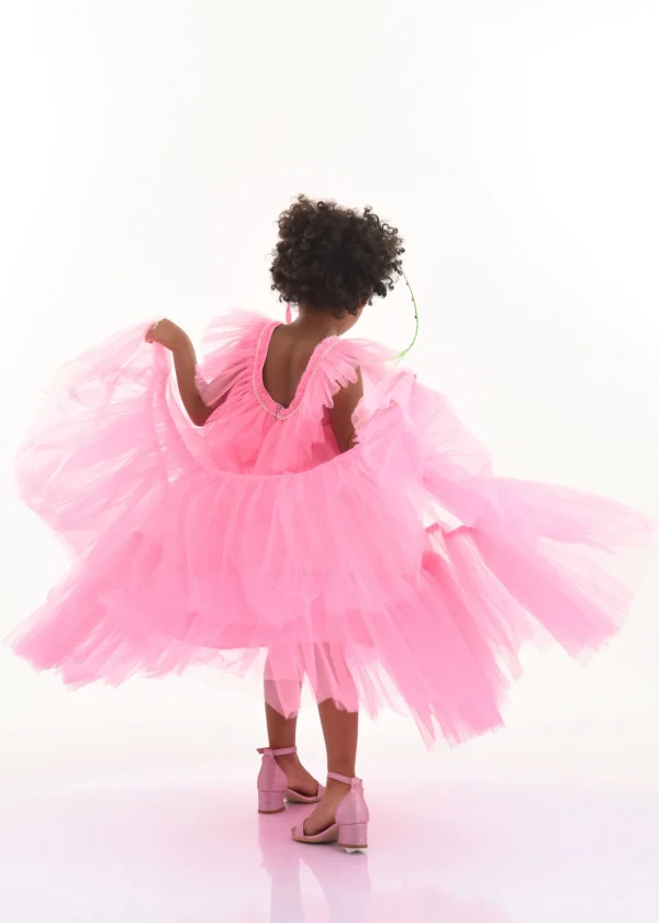 Pink Beckwith Ruffle Dress