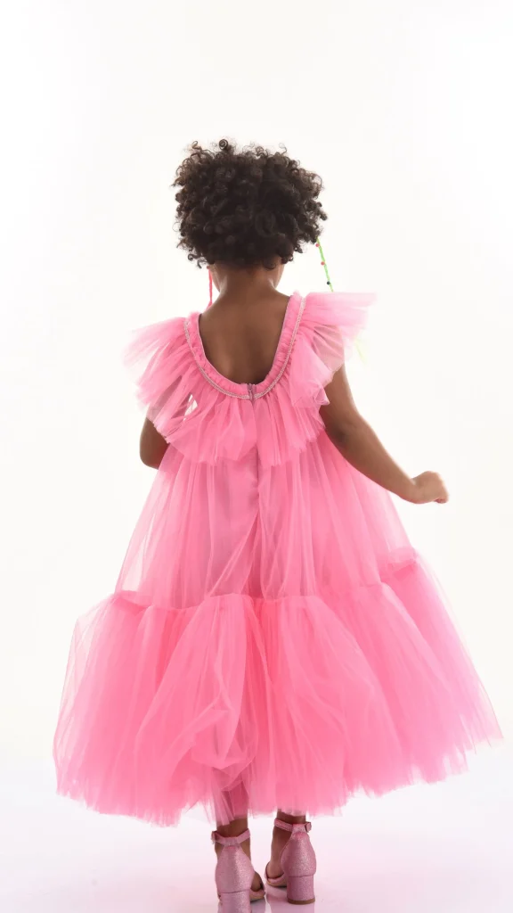 Pink Beckwith Ruffle Dress