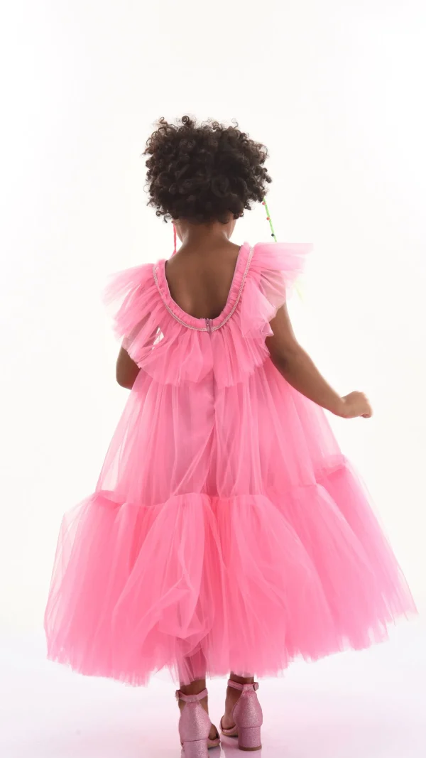 Pink Beckwith Ruffle Dress