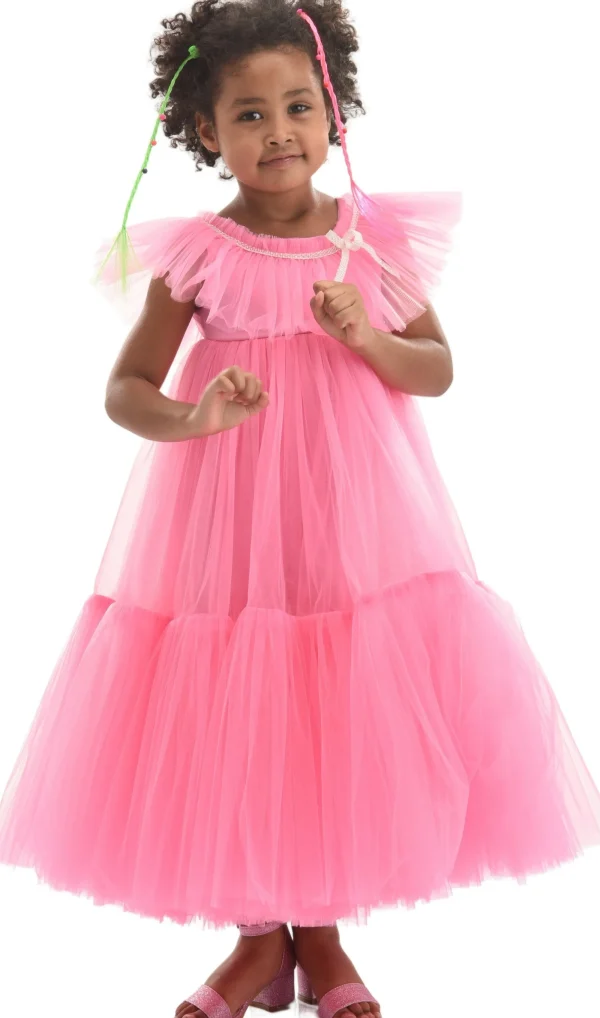 Pink Beckwith Ruffle Dress