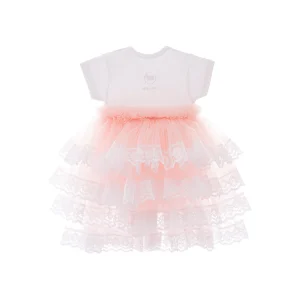 Pink Bella Vina Ruffle Babysuit Dress