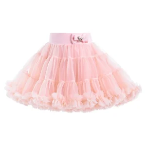 Pink Blush Bow Tutu Skirt
