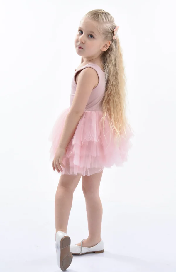 Pink Blush Solid Tutu Dress