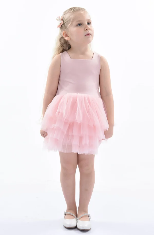 Pink Blush Solid Tutu Dress