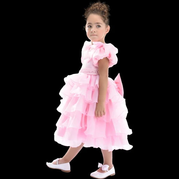Pink Bonaventura Ruffle Dress