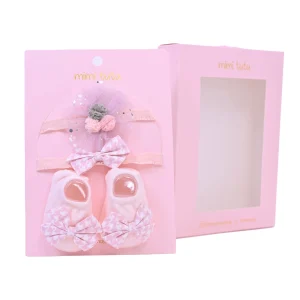 Pink Bow and Flower Gift Set