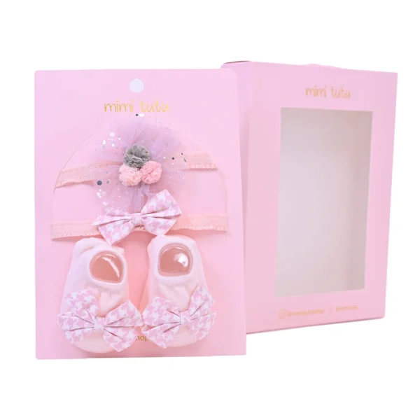 Pink Bow and Flower Gift Set