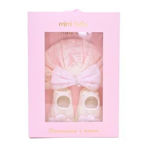 Pink Bow and Flower White Gift Set