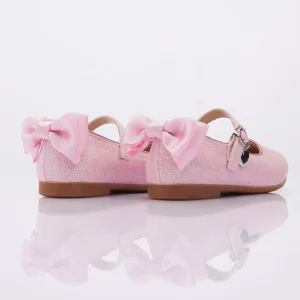 Pink Bubblegum Glitter Bow Flats