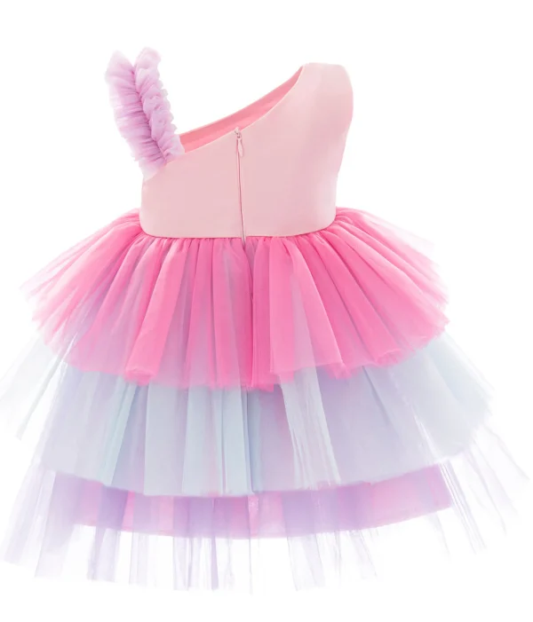 Pink Cakepop Multicolor Layered Tulle Dress