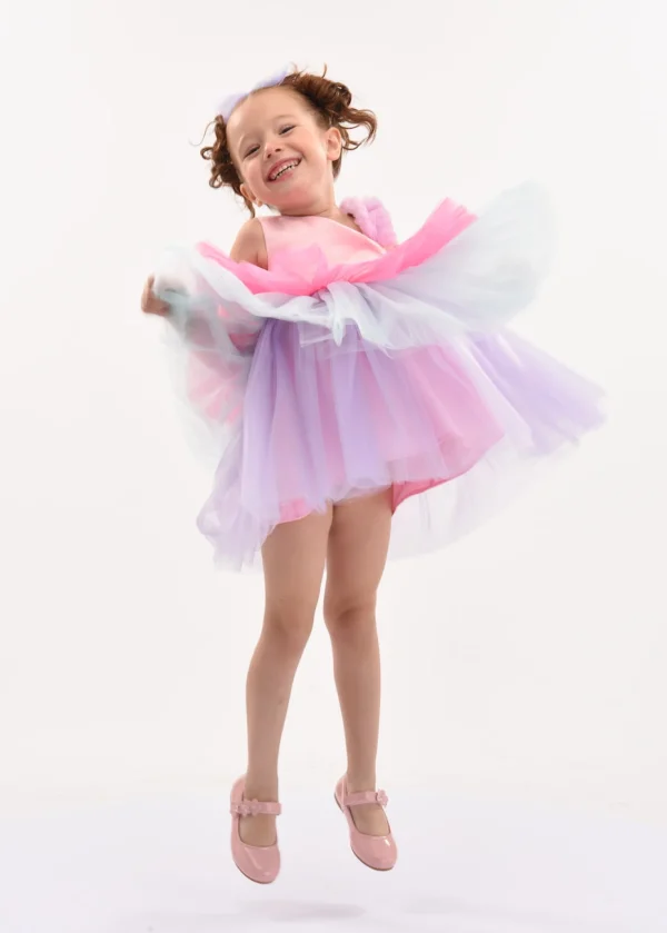 Pink Cakepop Multicolor Layered Tulle Dress