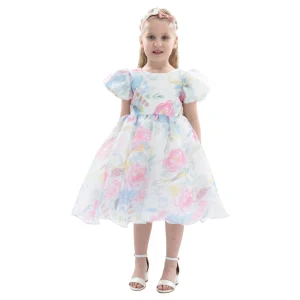 Pink Chablis Floral Garden Organza Dress