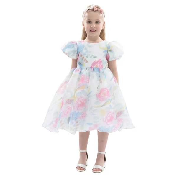Pink Chablis Floral Garden Organza Dress