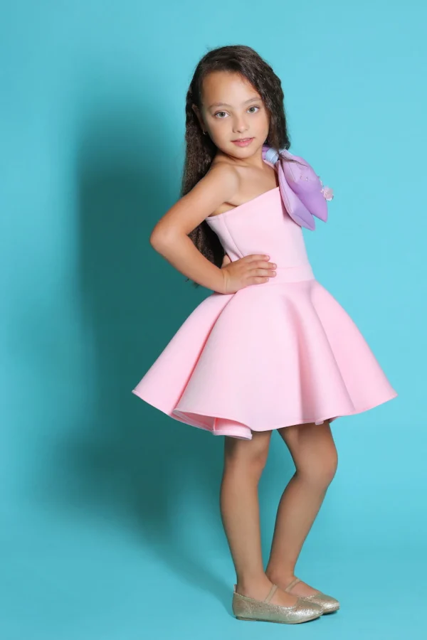 Pink Charlotte Bow Dress