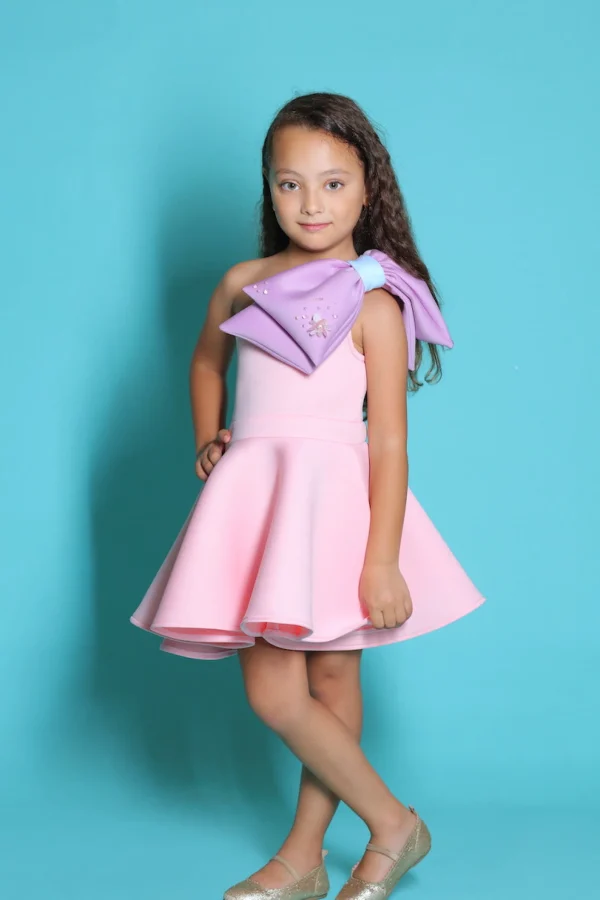 Pink Charlotte Bow Dress