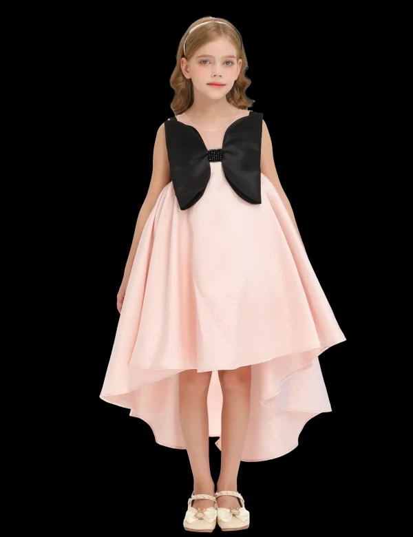 Pink Dress Black Bow Ophelia Dress