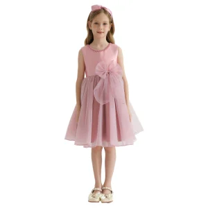 Pink Felice Tulle Bow Dress