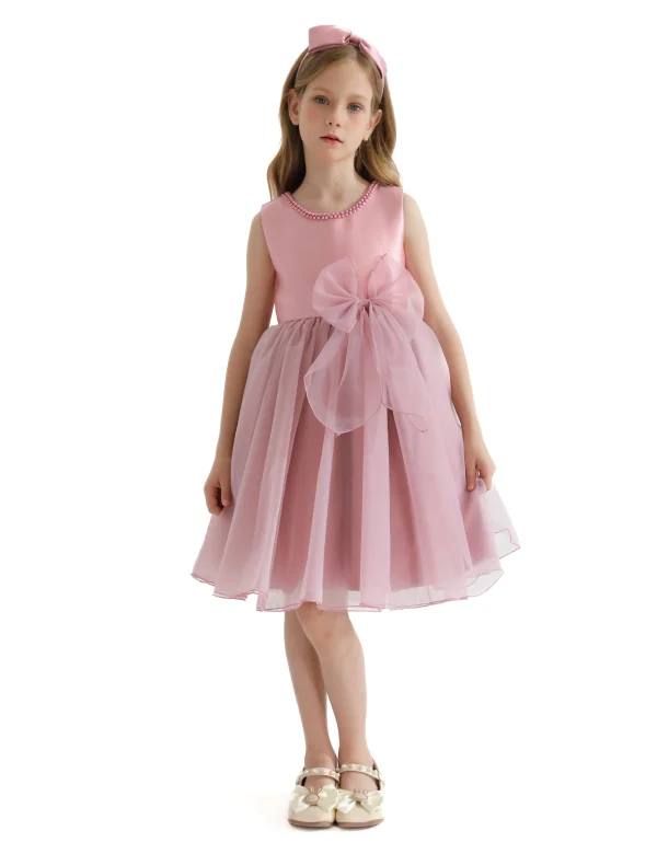 Pink Felice Tulle Bow Dress