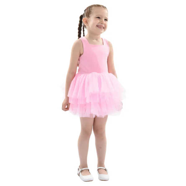 Pink Flamingo Solid Tutu Dress