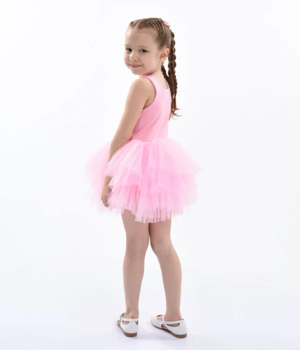 Pink Flamingo Solid Tutu Dress