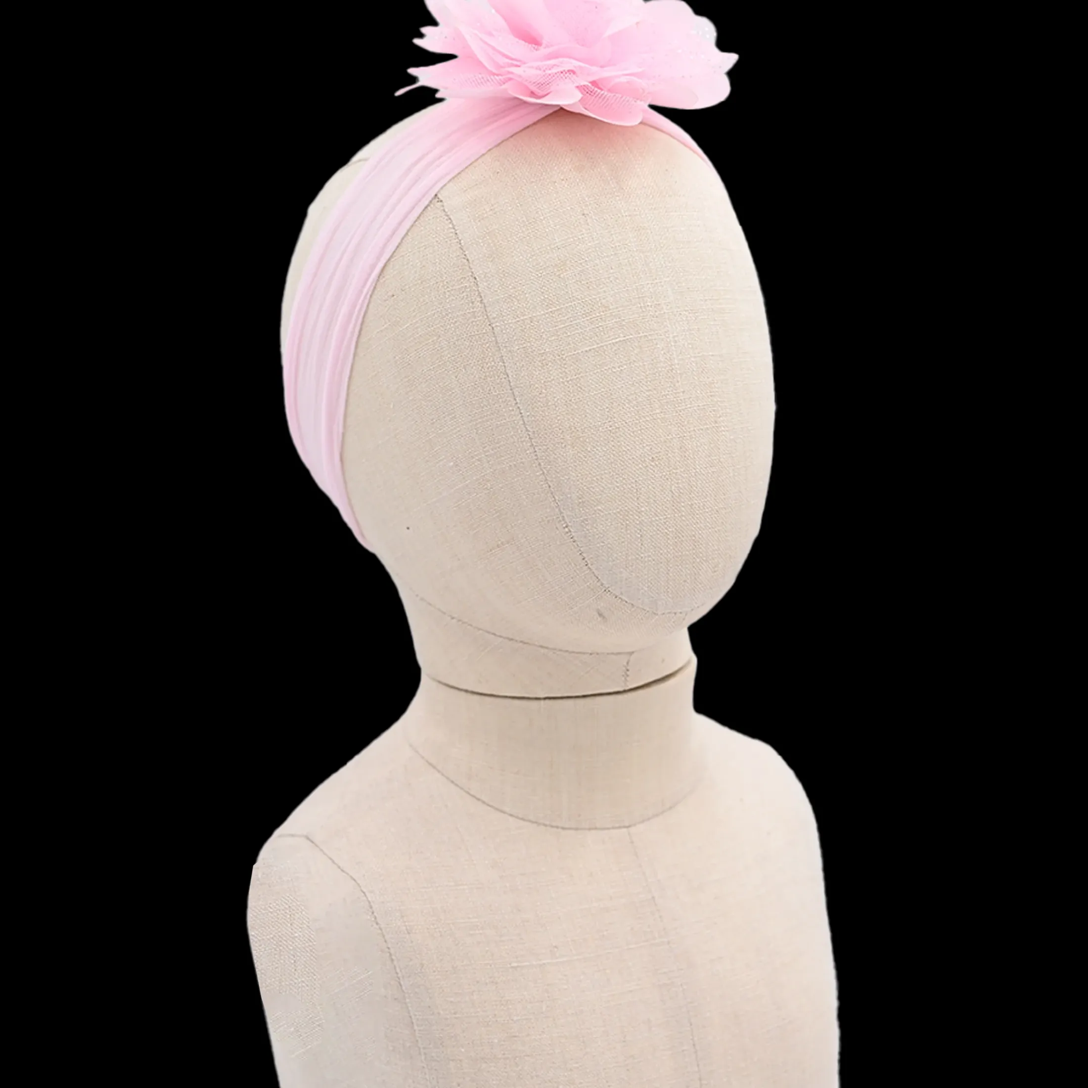 Pink Glistening Flower Headband