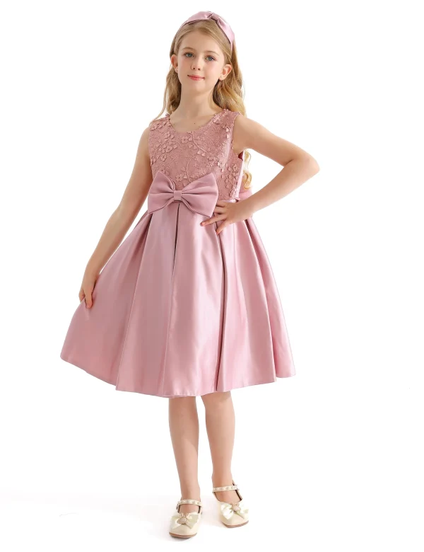 Pink Hampton Double Bow Dress