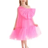 Pink Maggi Neon Bow Tulle Dress