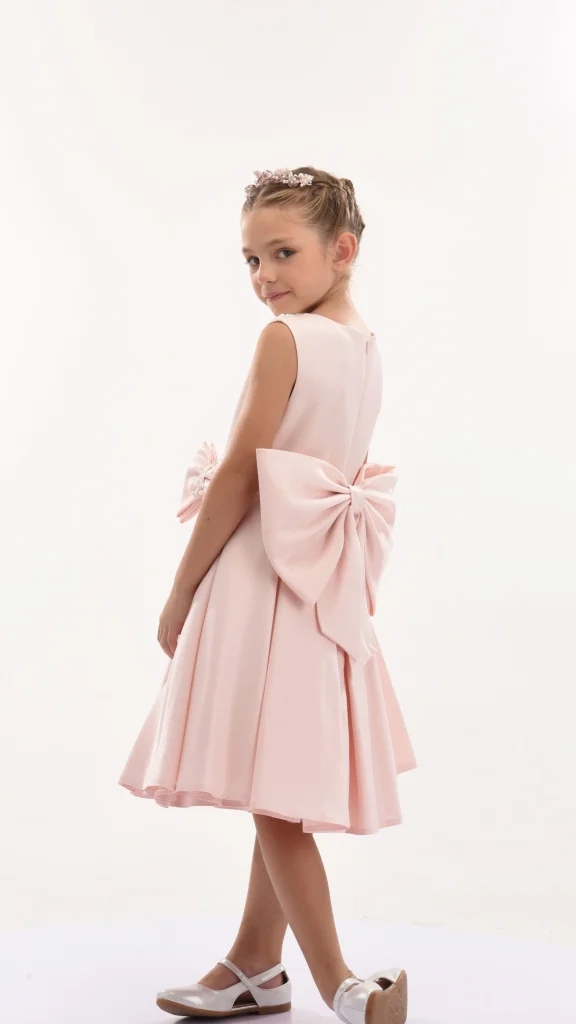 Pink Melinda Pearl Double Bow Dress
