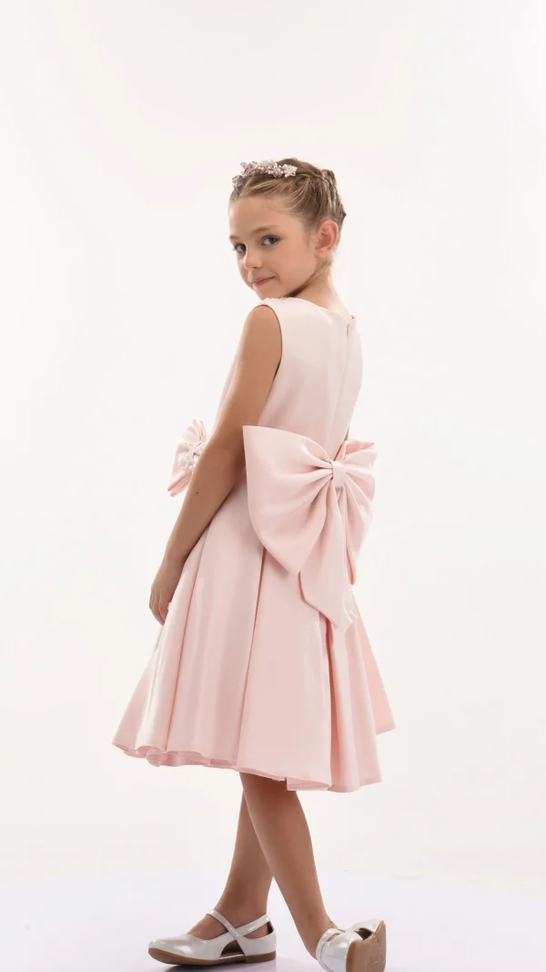 Pink Melinda Pearl Double Bow Dress