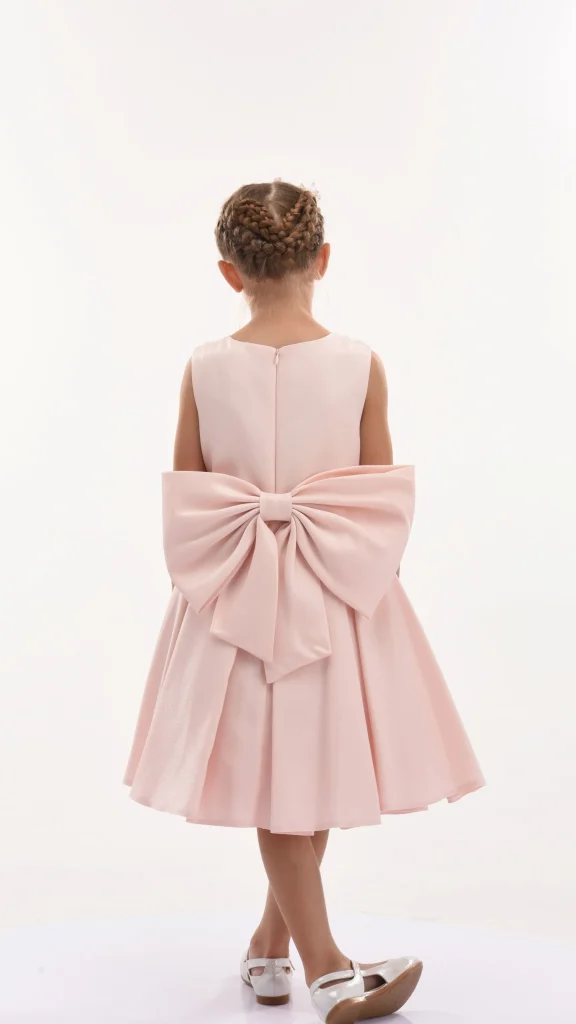 Pink Melinda Pearl Double Bow Dress