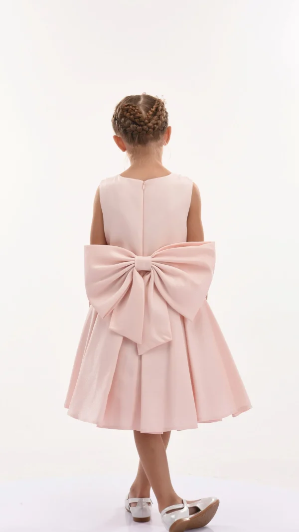 Pink Melinda Pearl Double Bow Dress