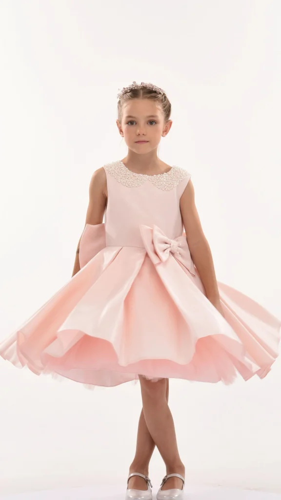 Pink Melinda Pearl Double Bow Dress