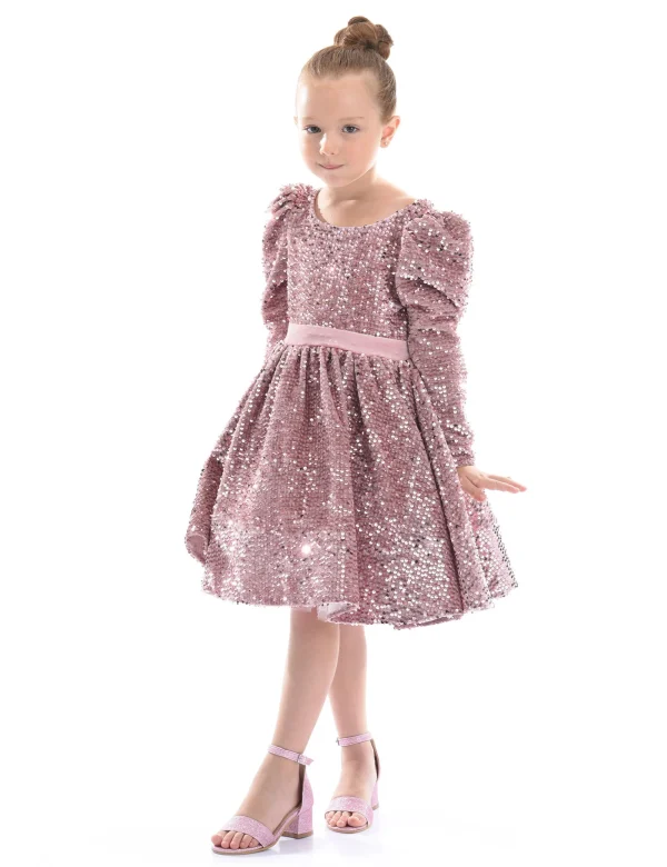 Pink Merribrook Sequin Bow Dress