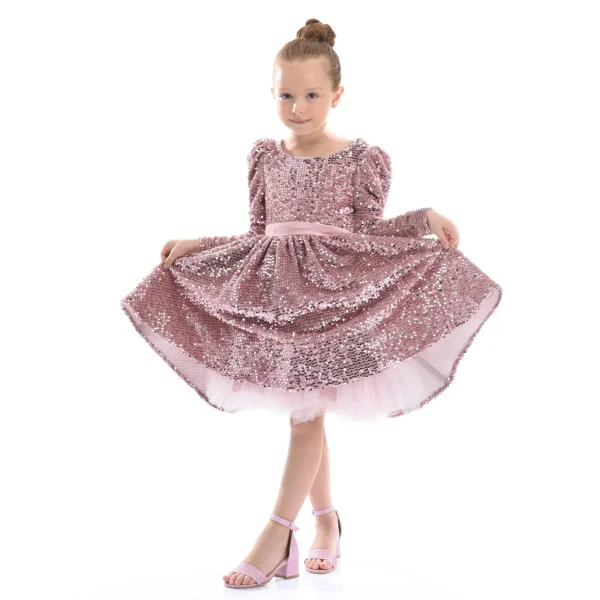 Pink Merribrook Sequin Bow Dress