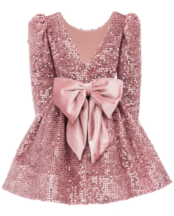 Pink Merribrook Sequin Bow Dress