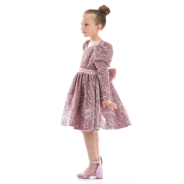 Pink Merribrook Sequin Bow Dress
