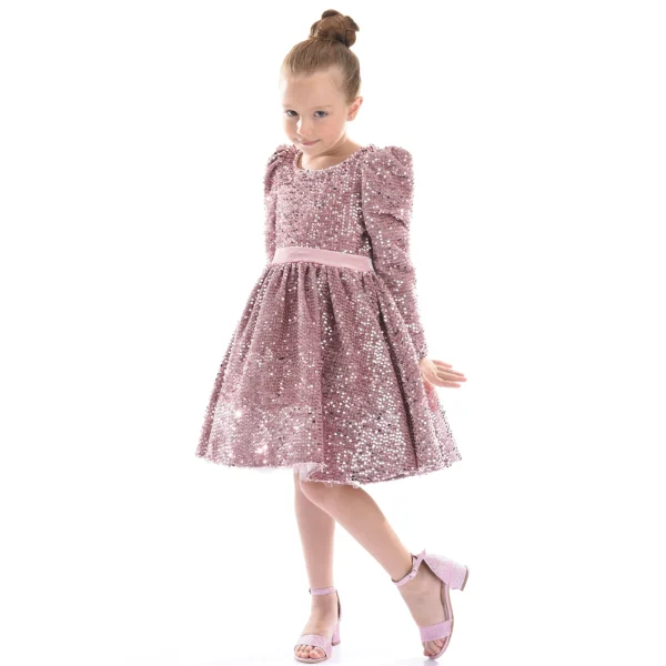 Pink Merribrook Sequin Bow Dress